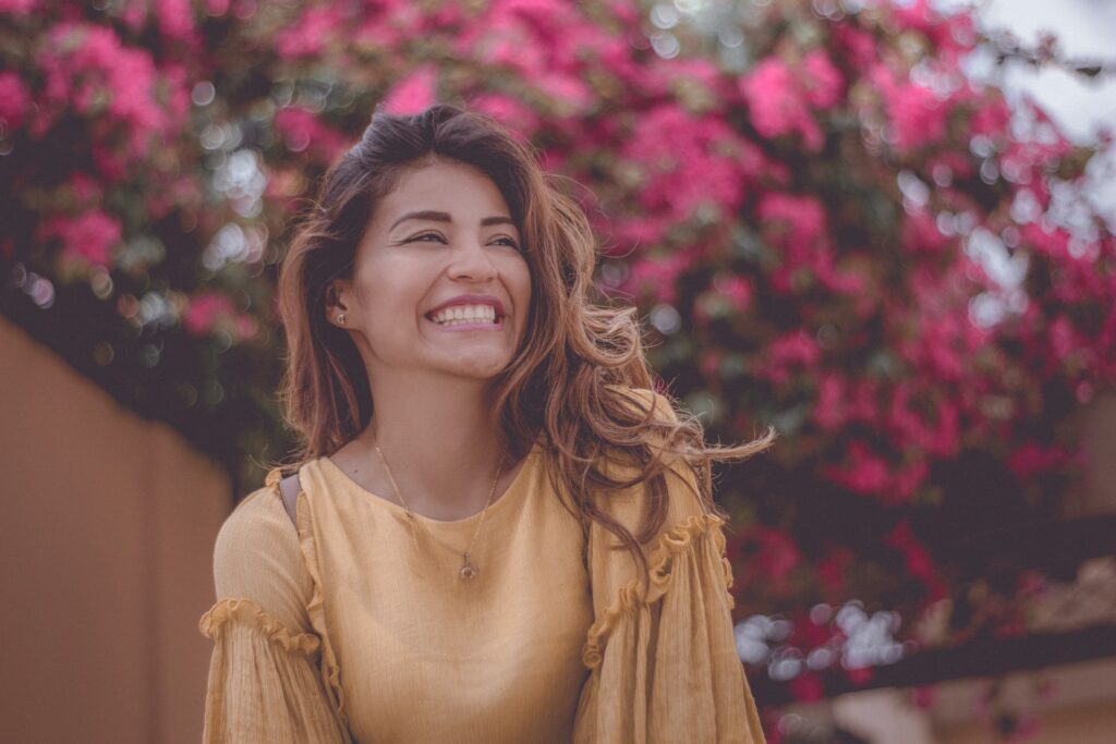 woman smiling