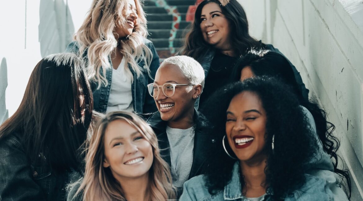 women smiling