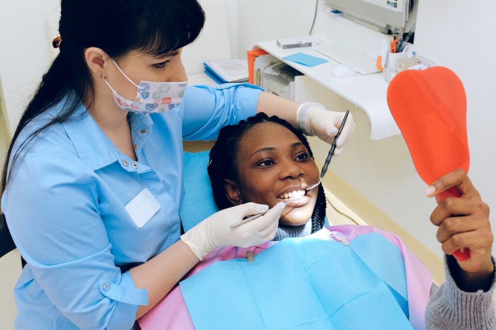 patient at the dentist