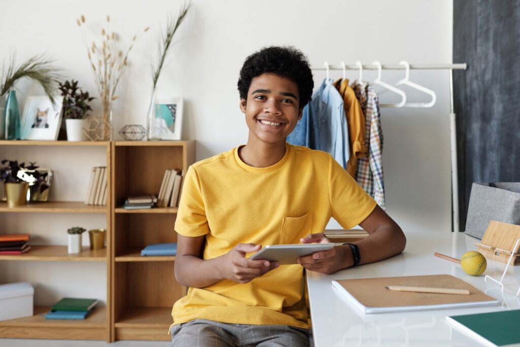 teen smiling