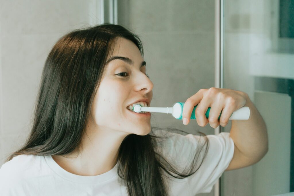 Brushing teeth